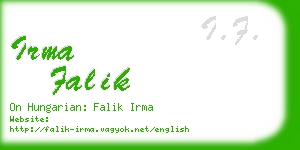 irma falik business card